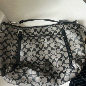 Coach crossbody oversize bag black and grey